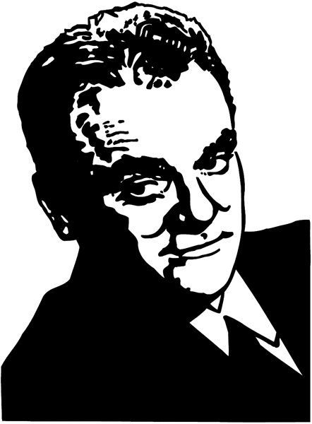 James Cagney vinyl sticker. Customize on line.       Cinemas Films Videos 022-0083  