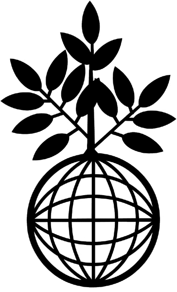 Plant growing from globe vinyl sticker. Customize on line. Environment Pollution Conservation 034-0117