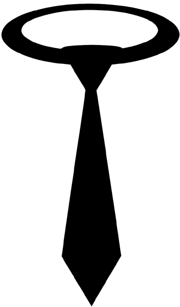 Necktie silhouette vinyl sticker. Customize on line. Fashion Clothes 036-0412