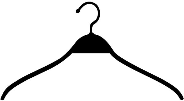 Clothes hanger vinyl sticker. Customize on line. Fashion Clothes 036-0550