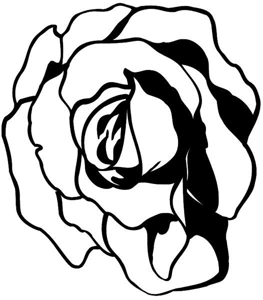 Rose vinyl sticker. Customize on line. Flowers Trees Plants 039-0390