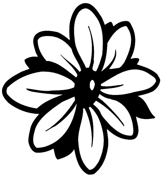 Lone daisy vinyl sticker. Customize on line. Flowers Trees Plants 039-0398