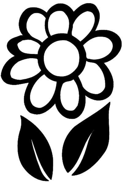 Single flower vinyl sticker. Customize on line. Flowers Trees Plants 039-0434