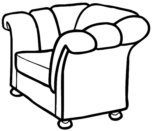 Comfortable chair vinyl sticker. Customize on line. Furniture Carpets 043-0204