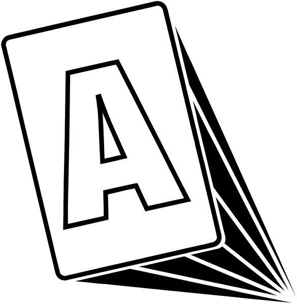 The letter 'A' vinyl decal. Customize on line. Numbers 065-1843