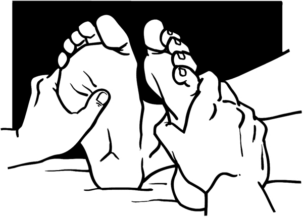 Foot massage vinyl sticker. Customize on line. Personal Hygiene 071-0078