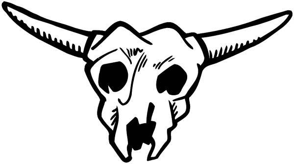 Cow skull vinyl sticker. Customize on line. Phenomena and History 072-0449