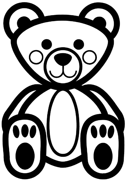 Teddy bear vinyl decal. Customize on line. Toys 094-0080