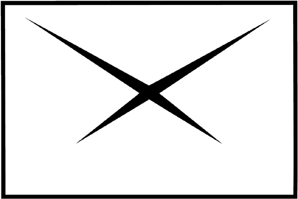 Crossed lines symbol vinyl sticker. Customize on line. Transport and Postal 075-0076