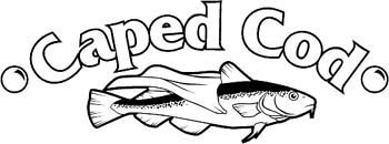 'Caped Cod' boat lettering vinyl graphic decal personalized on line. GA01V008
