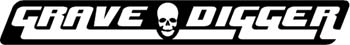 'Grave Digger' boat lettering graphic vinyl decal. Personalize on line. GA01V091