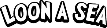 'Loon A Sea' boat lettering vinyl graphic sticker customized on line. GA01V111