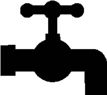 3 Water faucet silhouette vinyl sticker customized online.