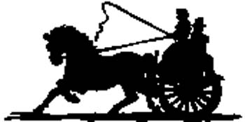 cowboy1 - Horse and buggy silhouette vinyl decal customized on line.