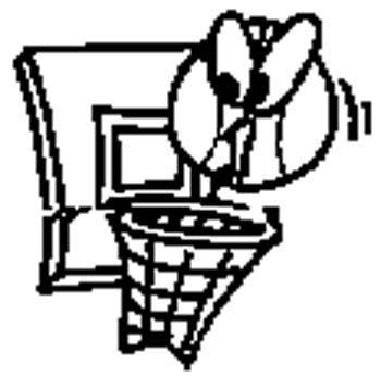 decal9 - Funny basketball in the hoop vinyl decal. Personalize on line. 