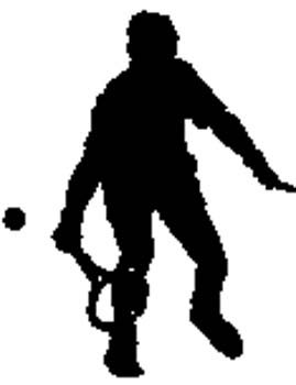 sports14 - Tennis player silhouette vinyl decal customized on line. 
