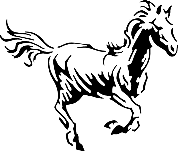 Running Horse vinyl sticker. Customize on line. 00000362 mustang horse decal