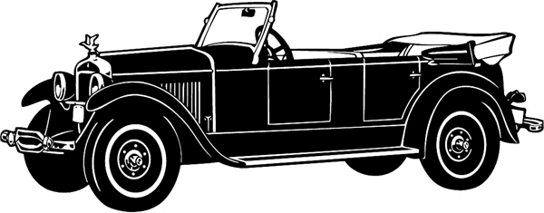 Antique Roadster vinyl sticker. Customize on line. antique_cars03