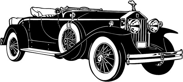 Antique Roadster with top down vinyl decal. Customize on line. antique_cars16
