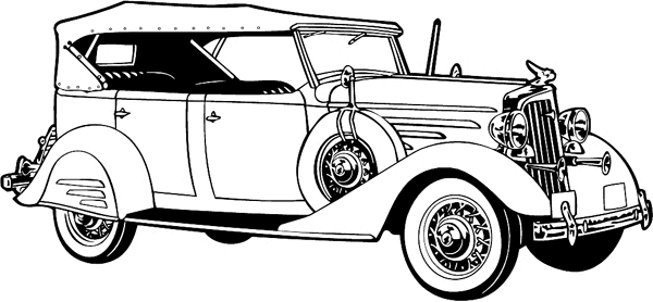 Antique Luxury Car vinyl graphic sticker. Customize on line. antique_cars20