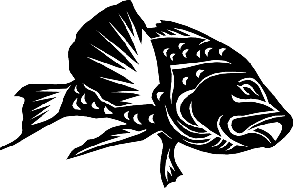 Bass Fish vinyl decal. Customize on line. aquaticbass