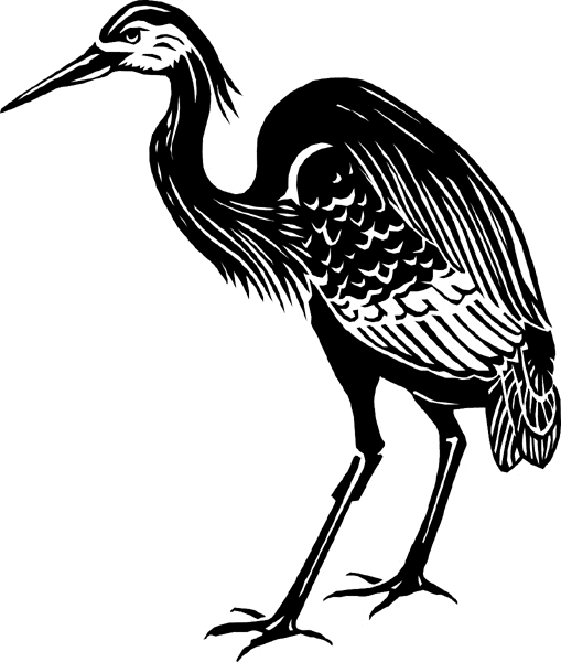 Heron Bird vinyl sticker. Customize on line. birdsheron