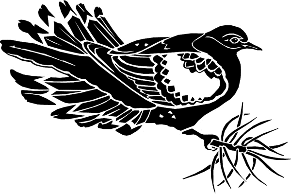 Dove silhouette vinyl sticker. Customize on line. birdsmorndove