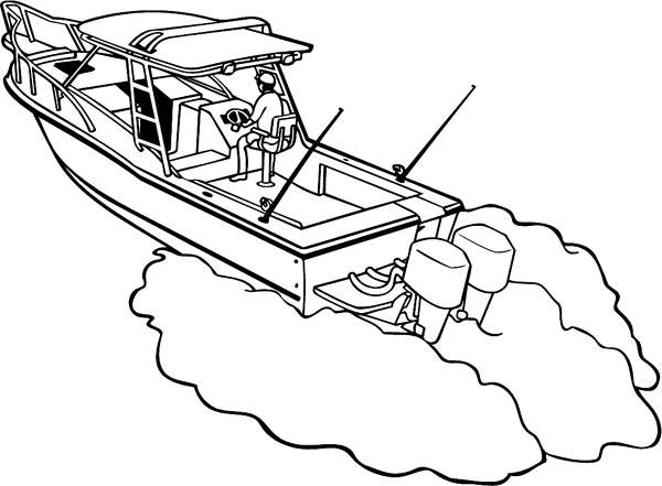 Fishing Boat - Free Coloring Pages