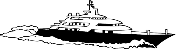 Luxury Yacht vinyl sticker. Customize on line. boats24 