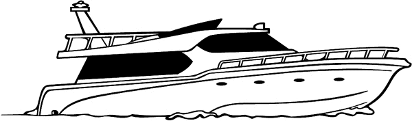 Luxury Yacht vinyl sticker. Customize on line. boats25 yacht