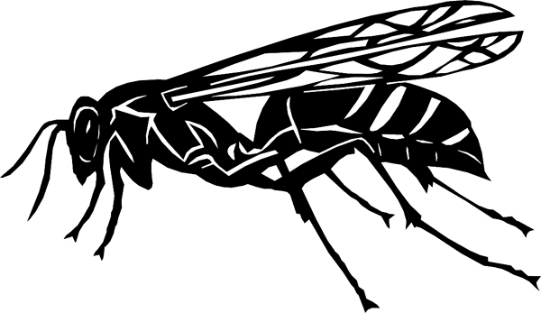 bugs6725 Wasp silhouette vinyl sticker. Customize on line.  