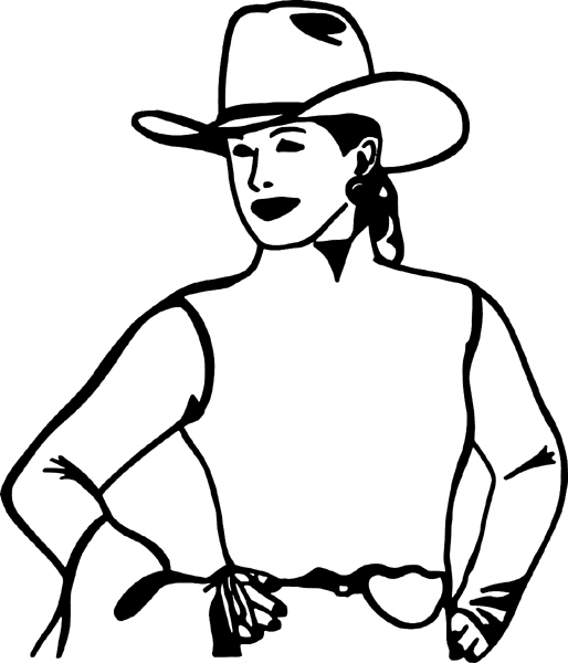 Cowgirl Beauty vinyl sticker. Customize on line. cowboy_up063 