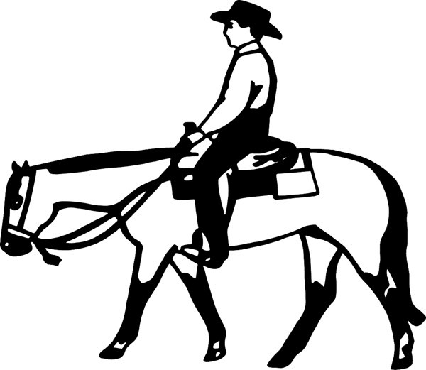 Cowboy Riding Horse vinyl sticker. Personalize on line. cowboy_up064 