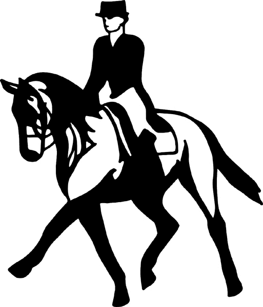 cowboy_up065 Lady riding horse vinyl sticker. Personalize on line. 