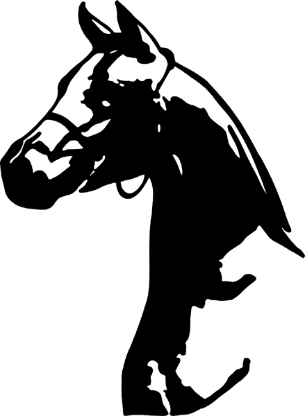 cowboy_up094   Horse's head vinyl sticker. Personalize on line. 