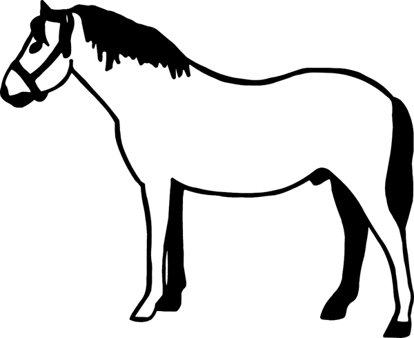 Standing Horse vinyl graphic decal. Customize on line. cowboy_up095