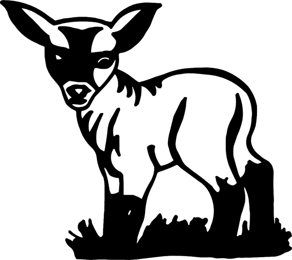 Calf vinyl sticker. Customize on line. cowboy_up101 baby calf decal