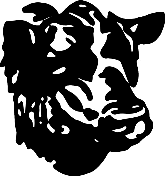 Cow Head graphic sticker. Personalize on line. cowboy_up116 cow