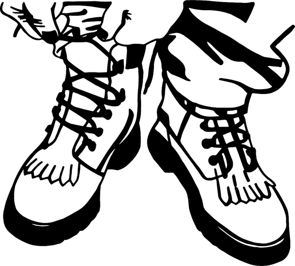 cowboy_up118   Cowboy lace up working shoes decal. Customize on line. 