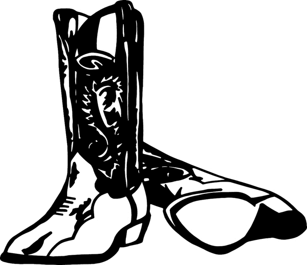 cowboy_up120 Cowboy Boots vinyl decal. Personalize on line.