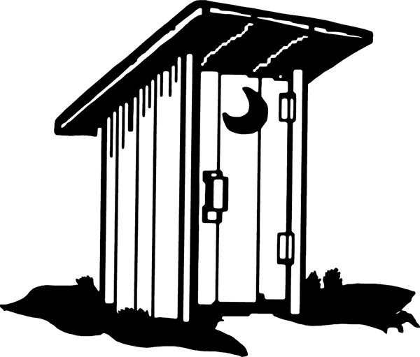 cowboy_up123  Old Outhouse cowboy facilities graphic decal. Personalize on line. 