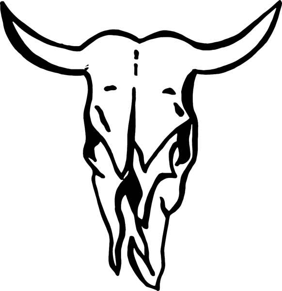 cowboy_up124   Cow Skull graphic sticker. Customize on line. 
