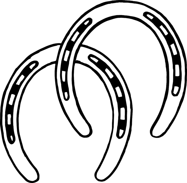 Pair of Horseshoes vinyl decal. Personalize on line. cowboy_up136