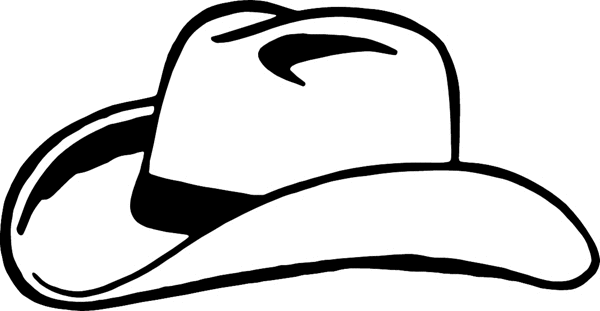 cowboy_up156 - Cowboy hat vinyl graphic decal. Customize on line. 
