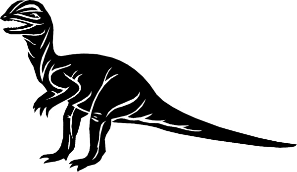 Raptor with open mouth vinyl sticker. Customize on line. dinosaur6606