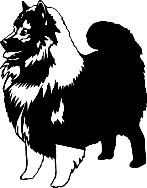 dogs7214 - Chow dog graphic vinyl decal. Personalize on line.