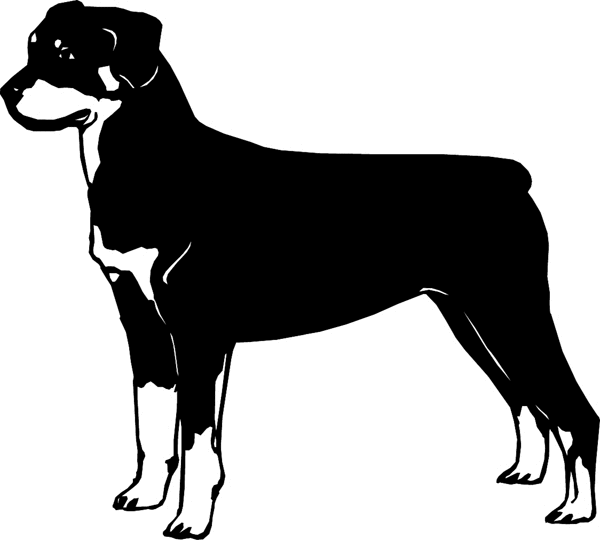 Rottweiler Dog vinyl sticker. Customize on line.  dogs7221 - 