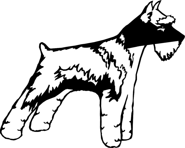 Schnauzer Dog vinyl decal. Personalize on line. dogs7222 - 
