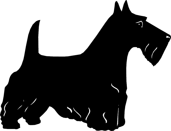 dogs7223 - Scottish Terrier dog vinyl sticker. Customize on line. 