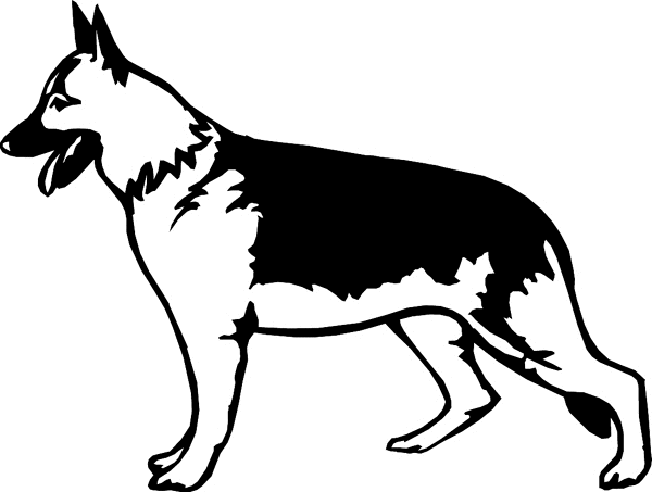 dogs7224 - Great German Shepherd dog sticker. Personalize on line. 